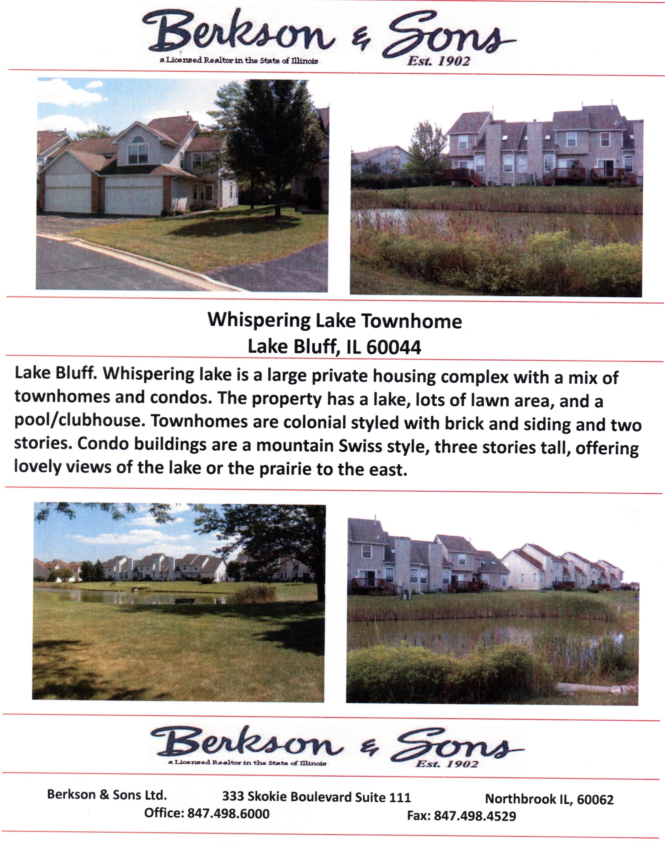 Berkson & Sons - Whispering Lakes Townhomes